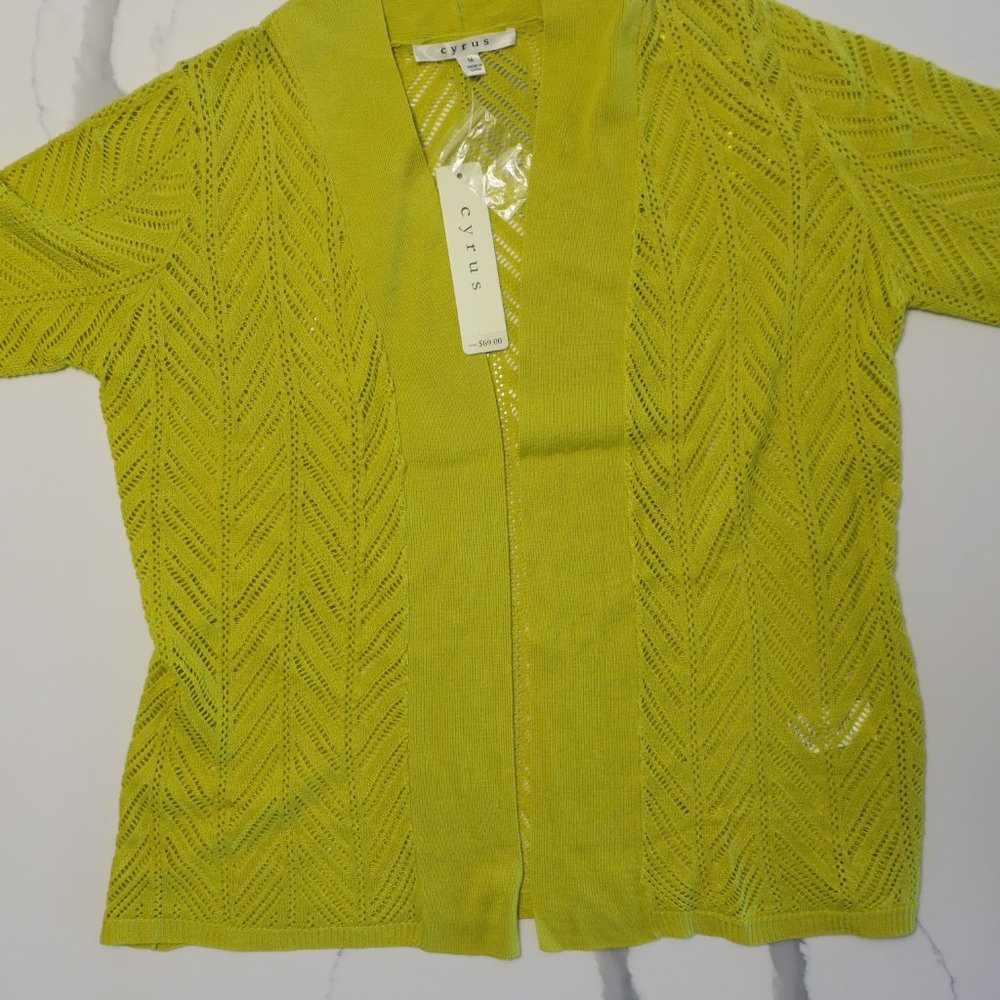 NWT Cyrus Green Pinea Spring Cardigan Medium - Picture 2 of 5